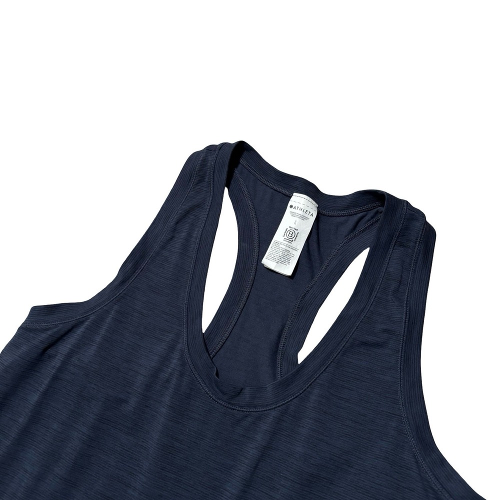 Athleta Women's Racerback Tank Top Blue Size Large 18 x 27 - Picture 3 of 5